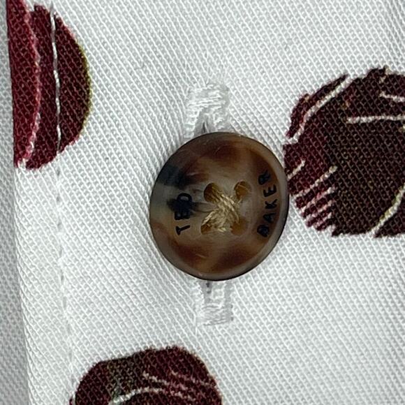 Ted Baker London Men Shorts Sleeve Button Up Collared Shirts Polka dots Size 4 M - Picture 4 of 10